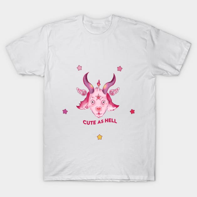 Cute Baphomet cute as hell Straberry T-Shirt by Doodling